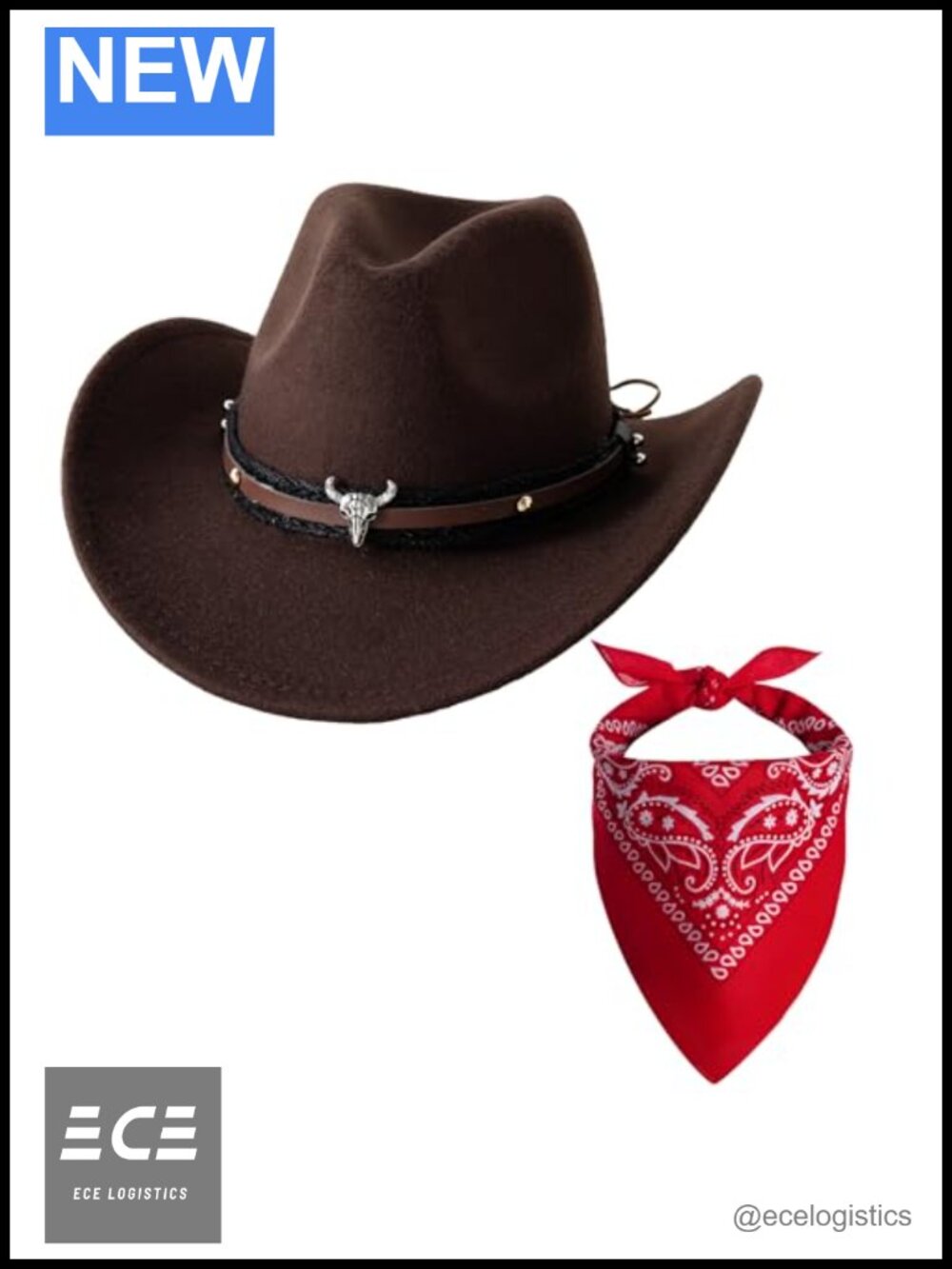 Kids Western Cowboy Hat Polyester Wool Felt Sun Protection UPF 30